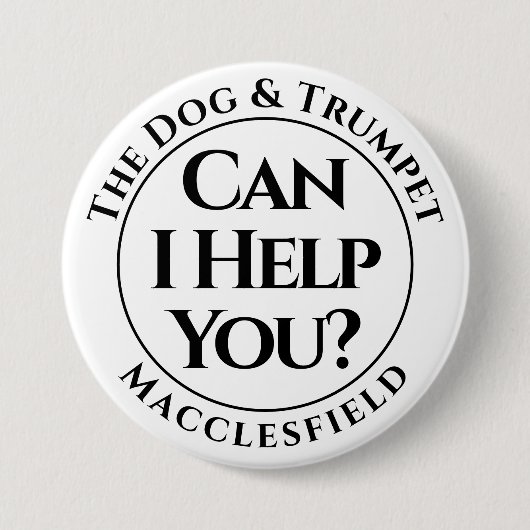 Kann ich dir helfen? Schaltfläche Abzeichen Button (Vorderseite)