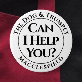 Kann ich dir helfen? Schaltfläche Abzeichen Button