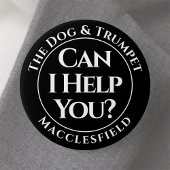 Kann ich dir helfen? Schaltfläche Abzeichen Button