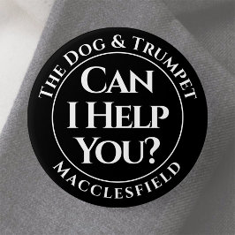 Kann ich dir helfen? Schaltfläche Abzeichen Button