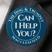 Kann ich dir helfen? Schaltfläche Abzeichen Button