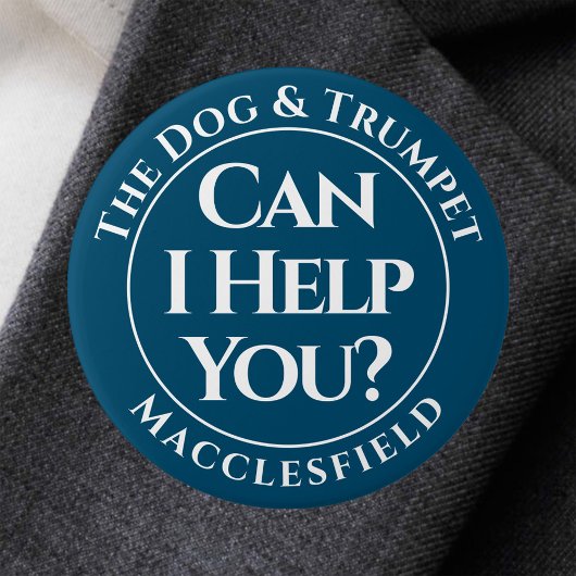 Kann ich dir helfen? Schaltfläche Abzeichen Button