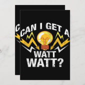 Kann ich ein Watt bekommen? - Funny Electrical Ankündigung (Vorne/Hinten)