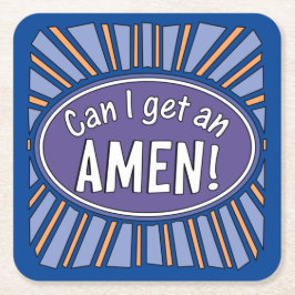 Kann ich einen AMEN bekommen? Rechteckiger Pappuntersetzer