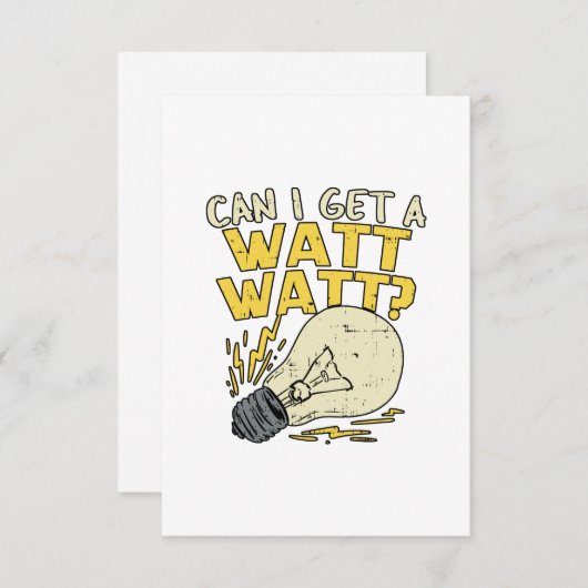 Kann ich einen Watt bekommen? Elektrisches Geschen Dankeskarte (Vorne/Hinten)
