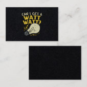 Kann ich einen Watt bekommen? Elektrisches Geschen Visitenkarte (Vorne/Hinten)