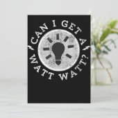 Kann ich einen Watt Funny Liebhaber Elektroingenie Dankeskarte (Stehend Vorderseite)