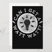 Kann ich einen Watt Funny Liebhaber Elektroingenie Dankeskarte (Vorne/Hinten)