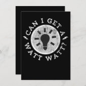 Kann ich einen Watt Funny Liebhaber Elektroingenie Einladung (Vorne/Hinten)