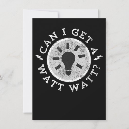 Kann ich einen Watt Funny Liebhaber Elektroingenie Einladung (Vorderseite)