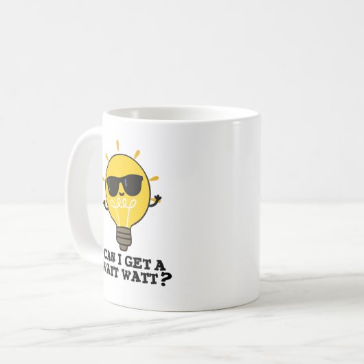 Kann ich einen Watt-Watt-Funny Science Bulb Pub be Kaffeetasse (Vorderseite Links)