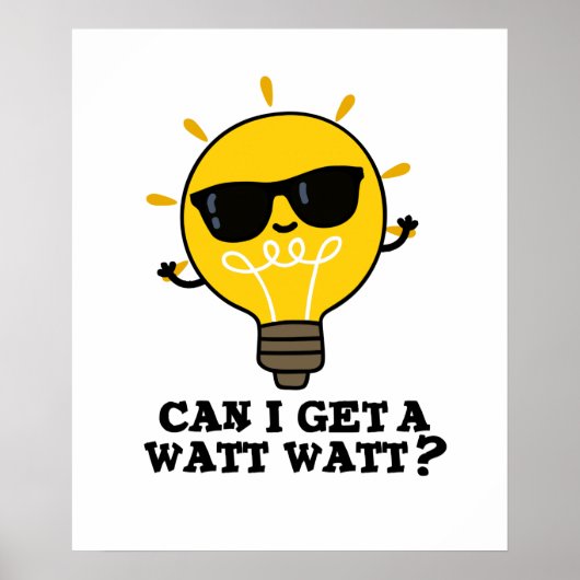 Kann ich einen Watt-Watt-Funny Science Bulb Pub be Poster (Vorne)