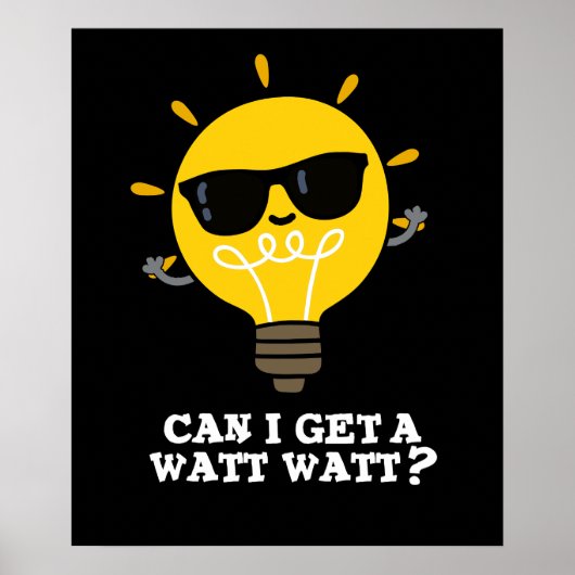 Kann ich einen Watt-Watt-Funny Science Puff Dark B Poster (Vorne)