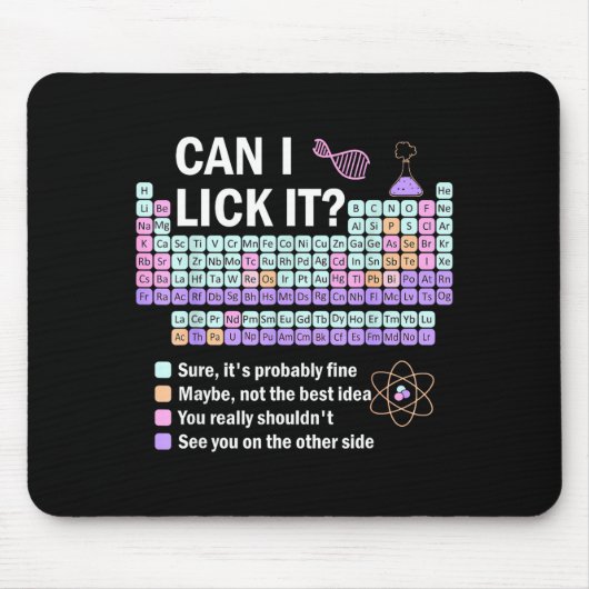 Kann ich es ablecken Periodensystem Kinder Wissens Mousepad (Vorne)