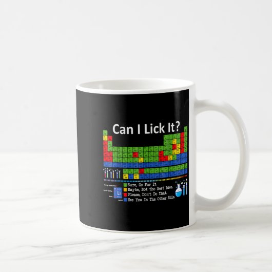 Kann ich es Periodensystem Chart Wissenschaftslehr Kaffeetasse (Rechts)