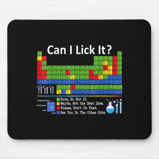 Kann ich es Periodensystem Chart Wissenschaftslehr Mousepad (Vorne)