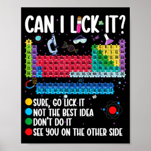 Kann ich es Periodensystem Leckere Funny Science C Poster