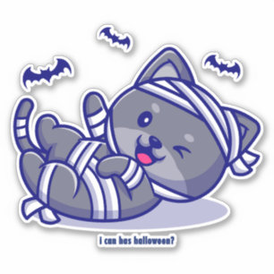 Kann ich Halloween haben? Aufkleber