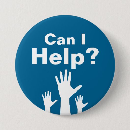 Kann ich helfen, die erhöhte Hand-Taste Button (Vorderseite)