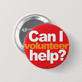 Kann ich helfen? Freiwilliger Button (Vorne & Hinten)