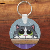 Kann ich hereinkommen? v.2 - Cat Schlüsselanhänger (Vorderseite)