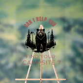 Kann ich Ihnen helfen, Ihren Campingplatz zu finde Acrylschild (Neutral)