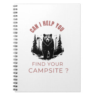 Kann ich Ihnen helfen, Ihren Campingplatz zu finde Notizblock