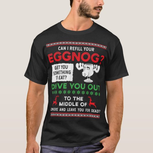 Kann ich Ihren Weihnachtsurlaub der Familie Eggnog T-Shirt (Vorderseite)
