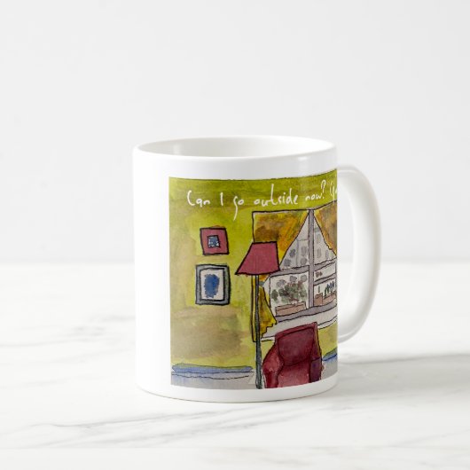 Kann ich jetzt nach draußen gehen (bitte) Tasse (VorderseiteRechts)