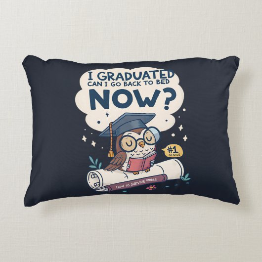 Kann ich jetzt wieder zu Bett gehen? Dekokissen (Vorderseite)