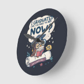 Kann ich jetzt wieder zu Bett gehen? Runde Wanduhr (Winkel)