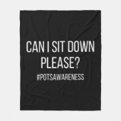Kann ich mich setzen, bitte POTS Erkrankungen Dysa Fleecedecke (Vorderseite)