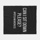 Kann ich mich setzen, bitte POTS Erkrankungen Dysa Fleecedecke (Vorderseite (Horizontal))