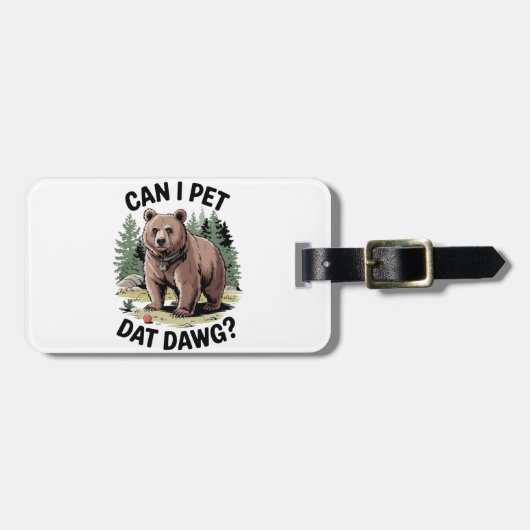 Kann ich mit Dawg essen gehen? Gepäckanhänger (Vorderseite horizontal)
