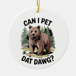 Kann ich mit Dawg essen gehen? Keramik Ornament