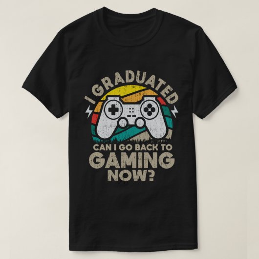 Kann ich mit meinem Abitur wieder zum Gaming-Gamer T-Shirt (Design vorne)