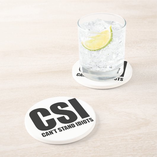 Kann Idioten nicht stehen. Lustig und milde Sandstein Untersetzer (Seite)