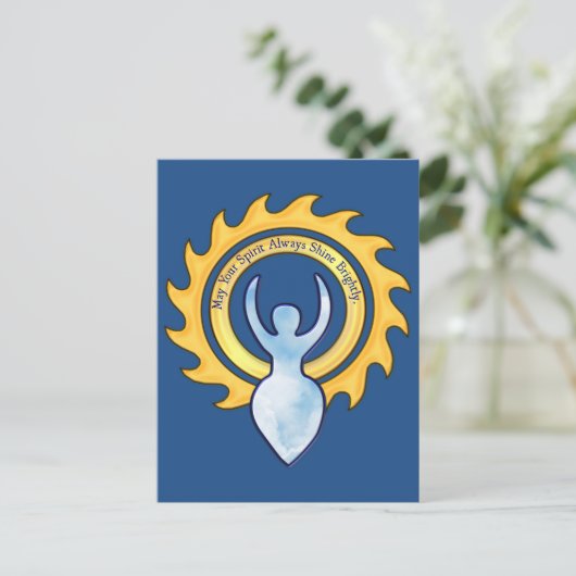 Kann Ihre Geist-Glanz-hell Göttin Postkarte (Stehend Vorderseite)