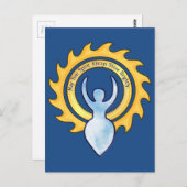 Kann Ihre Geist-Glanz-hell Göttin Postkarte (Vorne/Hinten)