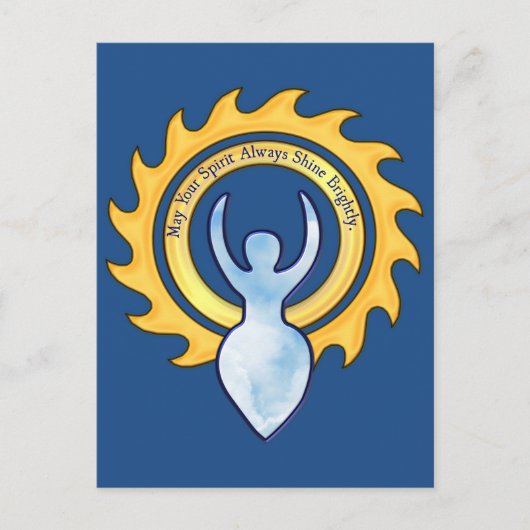 Kann Ihre Geist-Glanz-hell Göttin Postkarte (Vorderseite)