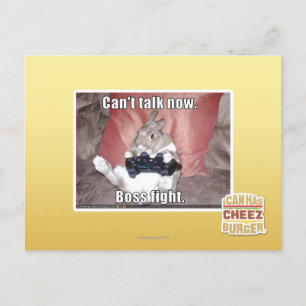 Kann jetzt nicht reden, Bosskampf. Postkarte