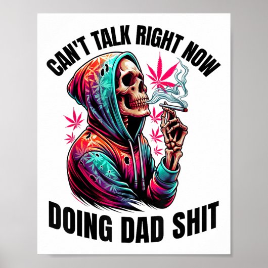 Kann jetzt nicht reden, Vater's lustiges Weed zu m Poster (Vorne)