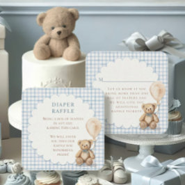 Kann kaum Teddybär-Windeln erwarten Junge Baby-Par Begleitkarte