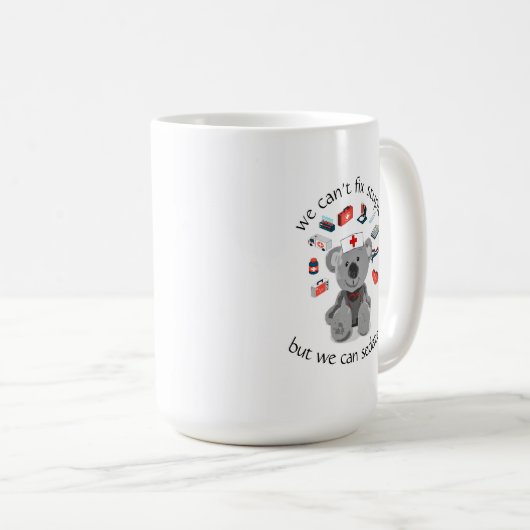 Kann kein stupides Fun Nursing Zitat reparieren Kaffeetasse (VorderseiteRechts)
