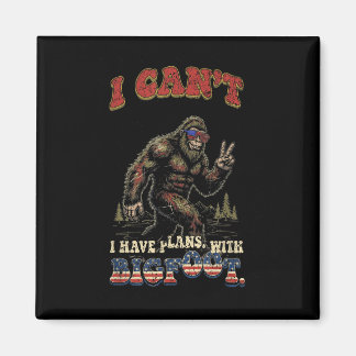 Kann keine Pläne mit Bigfoot machen lustiger Patri Magnet