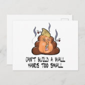 Kann keine Wandhandschuhe zu kleine lustige Tromme Postkarte (Vorne/Hinten)