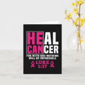 Kann Krebs heilen, denn mit Gott wird nichts Impos Karte (Gelbe Blume)