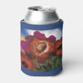 Kann kühler mit Pappchen in blau verziert Dosenkühler (Kanne Vorderseite)