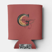 Kann kühler mit Pappchen in rot verziert Dosenkühler (Rückseite)