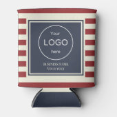 Kann kühleres Firmenlogo rot blau gestreift Dosenkühler (Vorderseite)